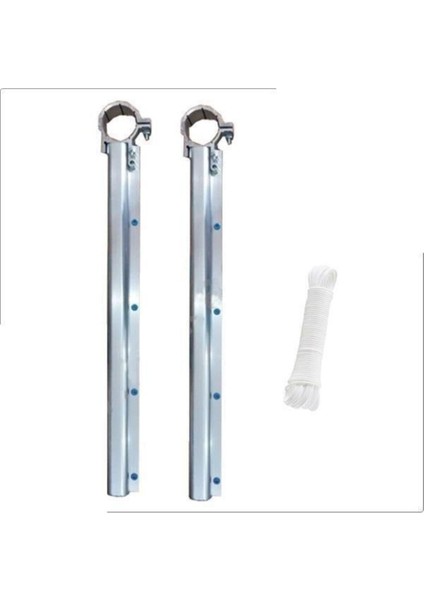 Laverna Balkon Çamaşır Askılığı Alüminyum Çamaşır Kurutmalığı Yuvarlak 60X25