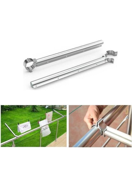 Laverna Balkon Çamaşır Askılığı Alüminyum Çamaşır Kurutmalığı Yuvarlak 60X25