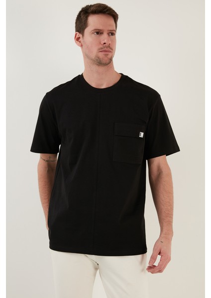% 100 Pamuk Relaxed Fit Bisiklet Yaka T Shirt Erkek T Shirt 5902605