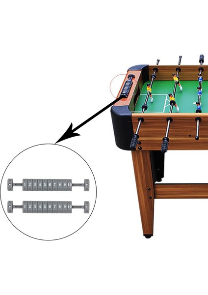 2x Foosball Skorlama Birimleri Oyun Skorbord Foosball Grey (Yurt Dışından)