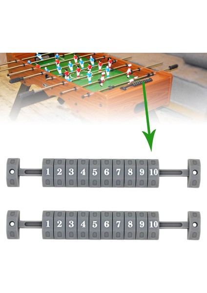 2x Foosball Skorlama Birimleri Oyun Skorbord Foosball Grey (Yurt Dışından)