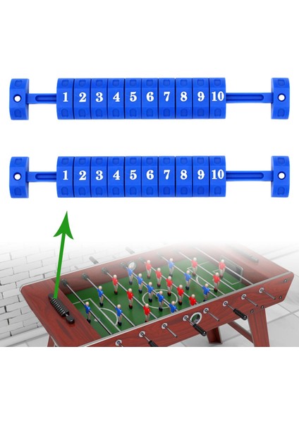 2x Foosball Skorlama Birimleri Oyun Skorbord Foosball Mavi (Yurt Dışından)