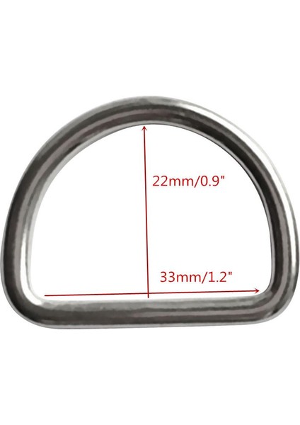 4 Adet D D D-Rıng'ler Yarım Halkalar, Paslanmaz Çelik 30 mm Bant Bant Kayışı Tokası (Yurt Dışından)