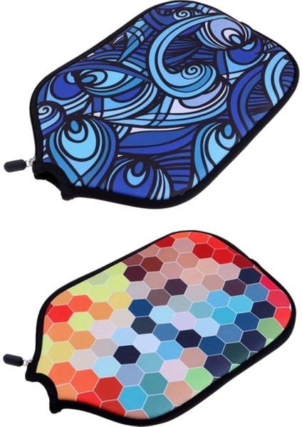 2x Pickleball Paddle Cover Pickleball Raket Koruyucu Kol Torbası Kılıf Plaj Mavi Renkli (Yurt Dışından)