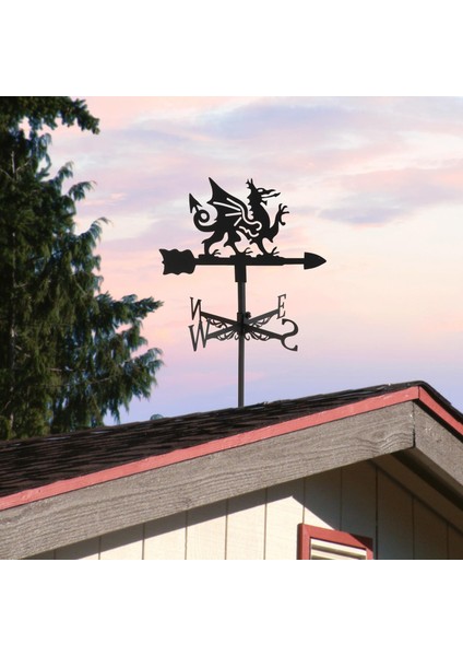 Demir Weathervane Rüzgar Vane Çatı Çit Mounta Çiftlik Sahne Dekor El Sanatları Ejderha (Yurt Dışından) indirimleri