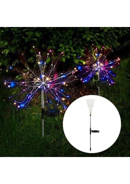 90/120/150 LED Güneş Işığı Su Geçirmez Yol Çim Bahçe Lambası Dekor 90 LED (Yurt Dışından)