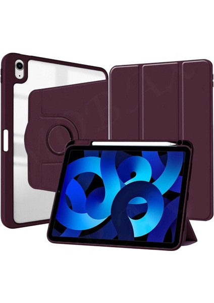 Apple Ipad 10. Nesil 10.9" 2022 Kılıf Kalem Bölmeli 360 Dönebilen Kapak