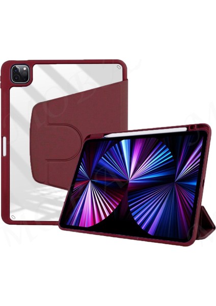 Apple Ipad Pro 4. Nesil M2 2022 11 Inç Kılıf Kalem Bölmeli 360 Dönebilen Kapak
