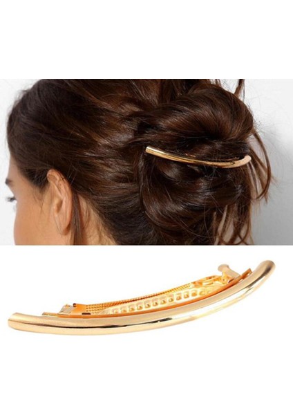 Paket Otomatik Tüp Fransız Barrette Büyük Klipsli Pim At Kuyruğu Tutucu Altın Altın 2 Adet Toka Saç Aksesuarı (Yurt Dışından) fiyatları