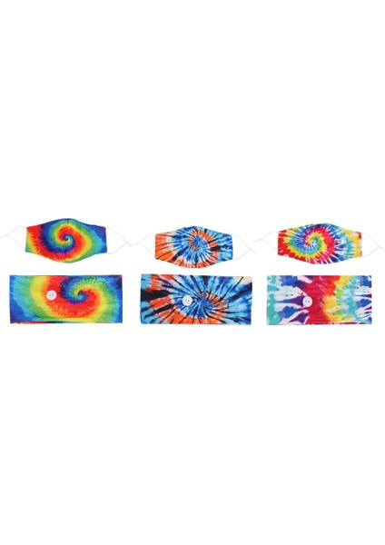 3 Adet Düğmeler Yüz Ağızlı Baş Bandı Band Headwrap Toka Saç Aksesuarı (Yurt Dışından)