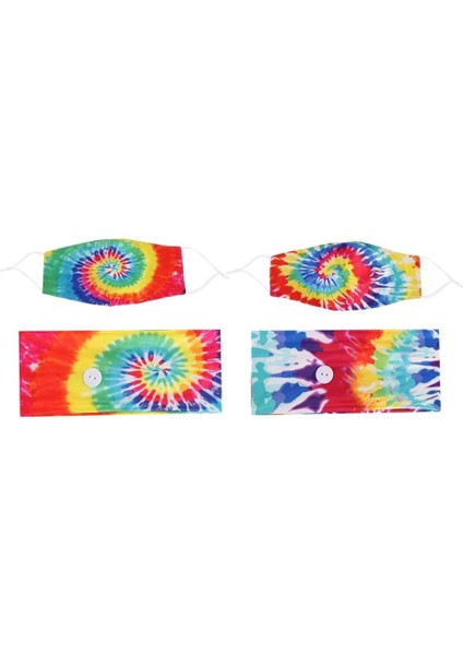 Kloware 2 Adet Genişliğinde Esnek Kafa Bandı Düğmeli+ Yüz Spor Band Toka Saç Aksesuarı (Yurt Dışından)