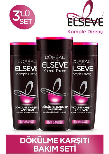 Komple Direnç Şampuan 450 Ml 3'Lü Set