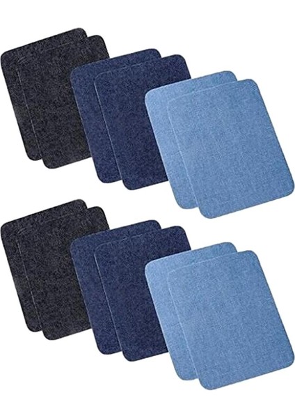 12 Adet Demir Yamaları Denim Demir-On Demir Pamuk (Yurt Dışından)
