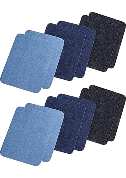 12 Adet Demir Yamaları Denim Demir-On Demir Pamuk (Yurt Dışından)