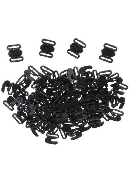 3X50 Set Sutpu Kayış Ayarlayıcı Kaydırıcı Kanca Iç Çamaşırı Tokası Klipsler Siyah 3 Adet (Yurt Dışından)