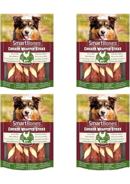 Smart Bones Tavuklu Büyük Burgu Kemik Köpek Ödülü 5li x 4 Adet