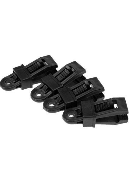 4pcs Dayanıklı Tente Kelepçeleri Çadır Muşamba Klipleri Açık Kamp Siyah