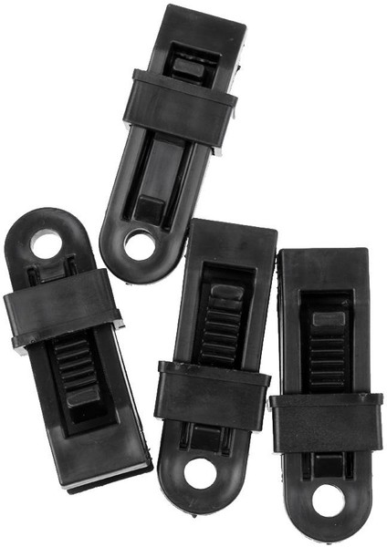 4pcs Dayanıklı Tente Kelepçeleri Çadır Muşamba Klipleri Açık Kamp Siyah fırsatları