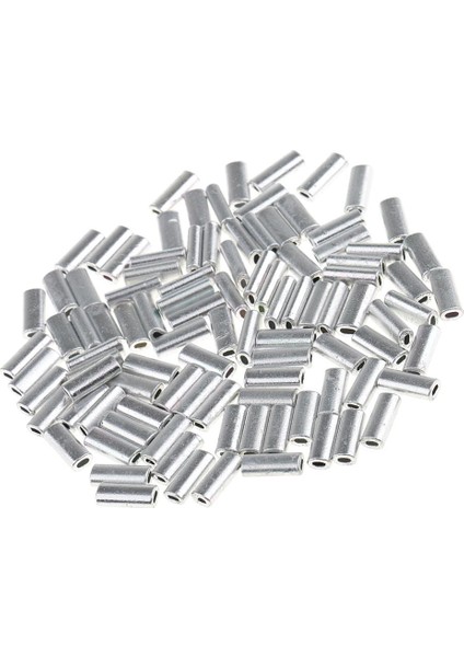 100PCS Tek Alüminyum Balıkçılık Kolları Tüp Tel Lideri Kollu 1.2mm