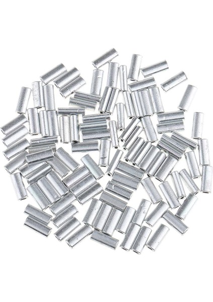 100PCS Tek Alüminyum Balıkçılık Kolları Tüp Tel Lideri Kollu 1.2mm indirimleri