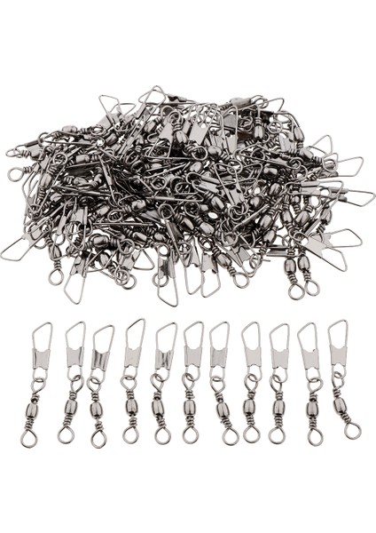 100 × Balıkçılık Yem Connector Namlu Yatağı Kaynaklı Halkalar 8A