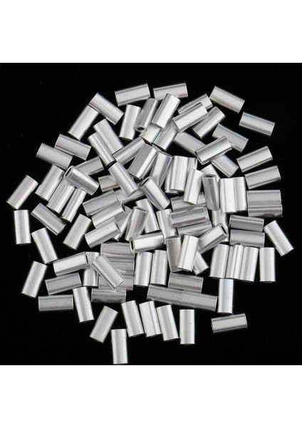 100PCS Tek Alüminyum Balıkçılık Kolları Tüp Tel Lideri Kollu 1.5mm modelleri