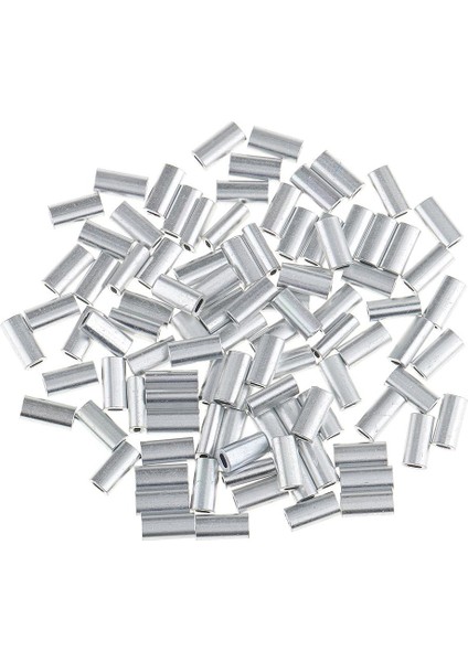 100PCS Tek Alüminyum Balıkçılık Kolları Tüp Tel Lideri Kollu 1.5mm indirimleri