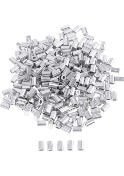 100PCS Çift Namlu Kolları Alüminyum Balıkçılık Hattı Tüpü 0.8- 2.0mm