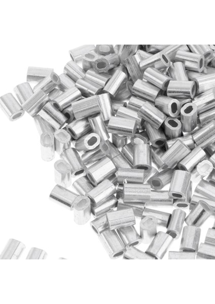 100PCS Çift Namlu Kolları Alüminyum Balıkçılık Hattı Tüpü 0.8- 2.0mm fırsatları