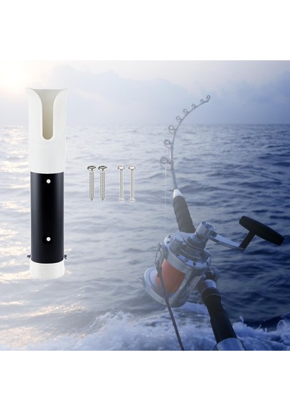 Tekne Fishing Rod Tutucu Pole Tüp Depolama Tutucu Montaj Braket Tekne Dişli Beyaz Siyah fırsatları