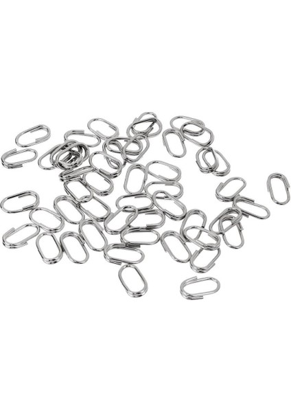 50PCS Paslanmaz Çelik Bölünmüş Halkalar Balıkçılık Konektörleri 2# modelleri