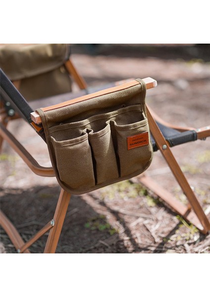 Kamp Atıştırmalıkları Için Koltuk Yan Kol Odası Organizatörü Cep Telefonu Haki fırsatları