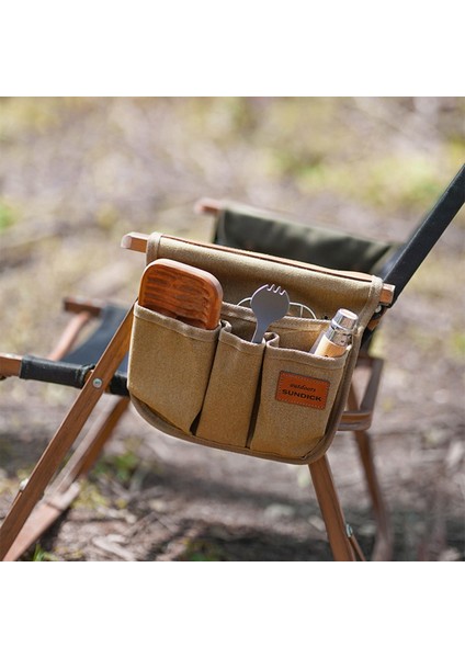 Kamp Atıştırmalıkları Için Koltuk Yan Kol Odası Organizatörü Cep Telefonu Haki indirimleri