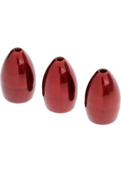 Tungsten Platin Solucanı/çevirme Ağırlıkları Bas Balıkçılık Platin Eksiz 10.6g 3pcs Kırmızı