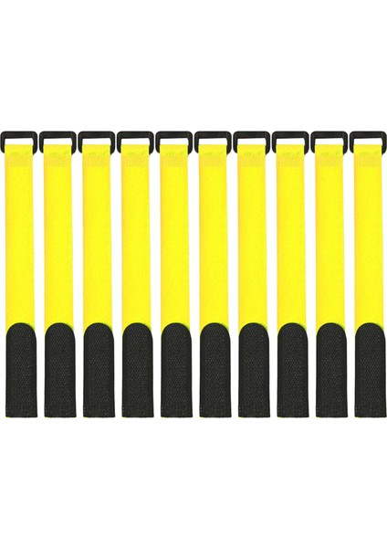 10PCS Balıkçılık Çubuğu Bağları Kayış Esnek Kablo Kemeri Askı Bağlantı Elemanı Tutucu Sarı 20X2CM fiyatları