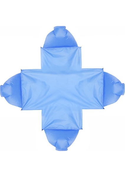 Kendini Şişiren Uyku Pedi Yastık Çadır Piknik Paspas Taşıma Çantası Mavi