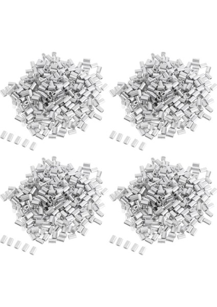 400PCS Alüminyum Tüp Namlu Kolları Balıkçılık Tel Tüpü Konektörleri(Yurt Dışından)