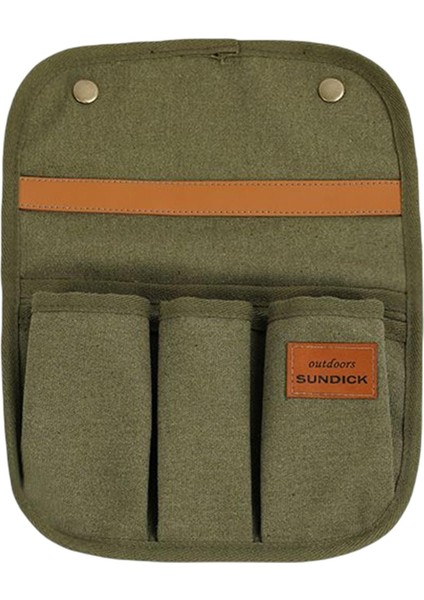 Kamp Atıştırmalıkları Için Koltuk Yan Kol Ovası Organizatörü Cep Telefonu Yeşil