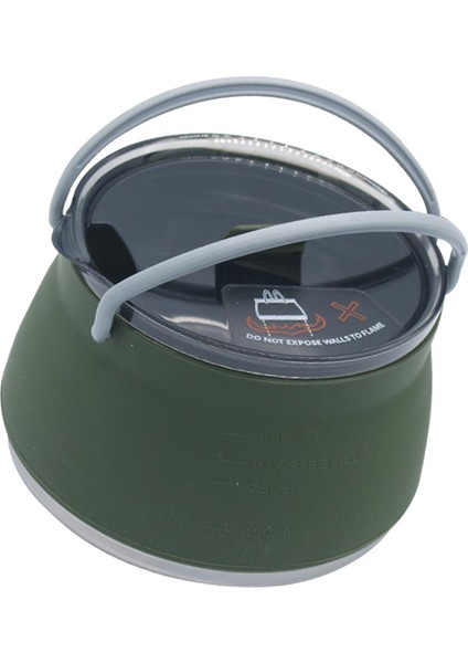 Katlanabilir Pişirme Tencere Yürüyüşü Kaynar Su Su Isıtıcısı Kazan Çay Pot Malzemeleri Yeşil