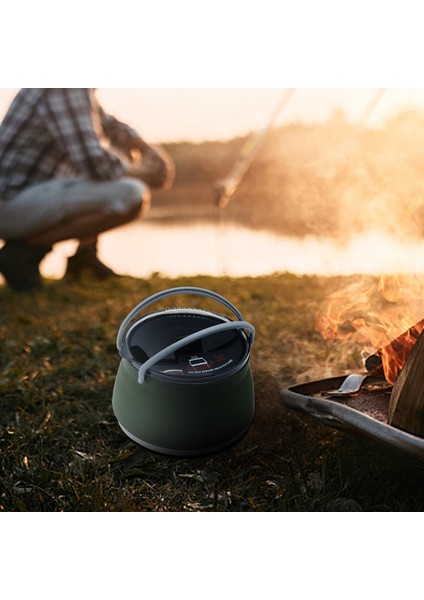 Katlanabilir Pişirme Tencere Yürüyüşü Kaynar Su Su Isıtıcısı Kazan Çay Pot Malzemeleri Yeşil modelleri