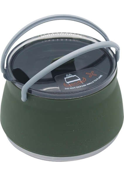 Katlanabilir Pişirme Tencere Yürüyüşü Kaynar Su Su Isıtıcısı Kazan Çay Pot Malzemeleri Yeşil indirimleri