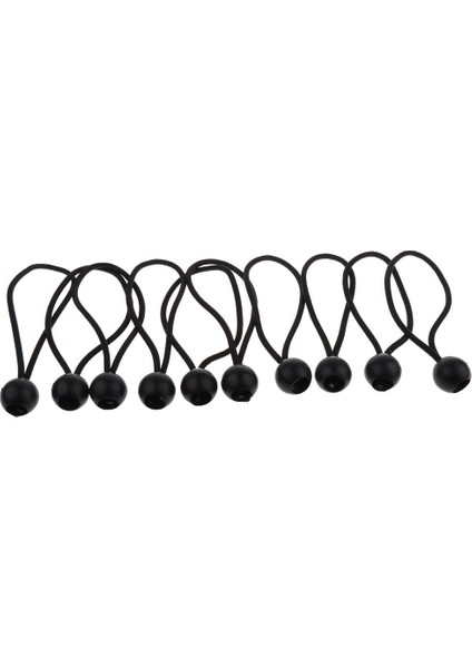 10PCS 162MM/6.3 "ball Bungee Kablo Kayışı Kanopi Siyah