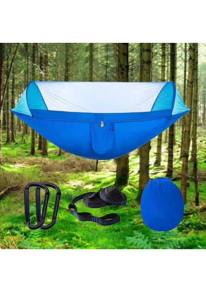 Net Tek Asılı Uyku Yatağı Hafif Mavi ile Kamp Hamak modelleri
