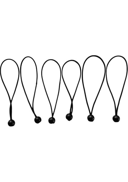6pcs 15CM Güçlü Dayanıklı Top Bungee Kordon Muşamba Kanopi Bağları Elastik Kayışlar Siyah fiyatları
