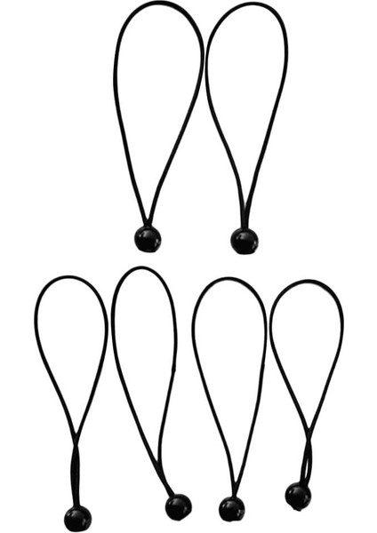 6pcs 15CM Güçlü Dayanıklı Top Bungee Kordon Muşamba Kanopi Bağları Elastik Kayışlar Siyah modelleri