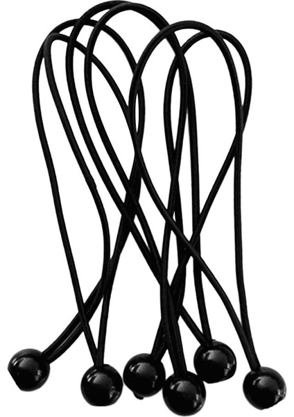 6pcs 15CM Güçlü Dayanıklı Top Bungee Kordon Muşamba Kanopi Bağları Elastik Kayışlar Siyah fırsatları