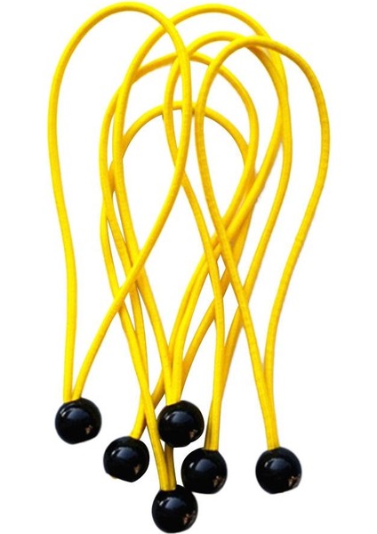 6pcs 15CM Güçlü Dayanıklı Top Bungee Kablosu Muşamba Kanopi Bağları Elastik Kayışlar Sarı