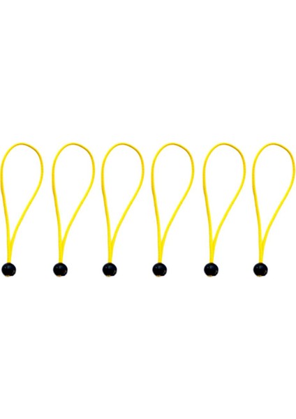 6pcs 15CM Güçlü Dayanıklı Top Bungee Kablosu Muşamba Kanopi Bağları Elastik Kayışlar Sarı