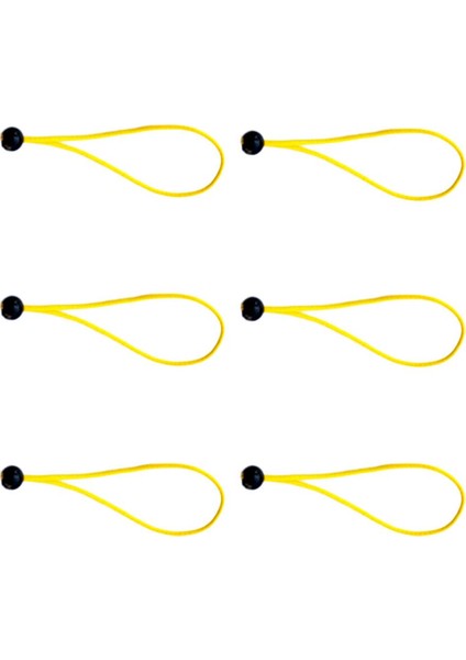 6pcs 15CM Güçlü Dayanıklı Top Bungee Kablosu Muşamba Kanopi Bağları Elastik Kayışlar Sarı