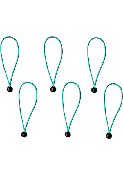 6pcs 15CM Güçlü Dayanıklı Top Bungee Kablosu Muşamba Kanopi Bağları Elastik Kayışlar Yeşil
